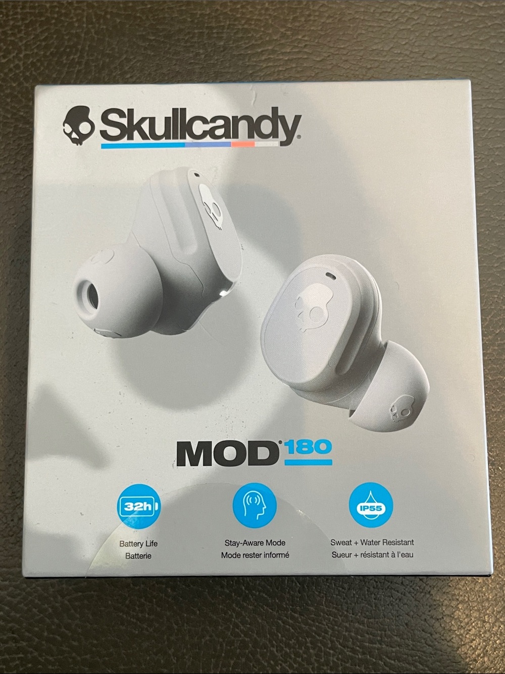 Gray Skullcandy Mod Wireless Earbuds With Box